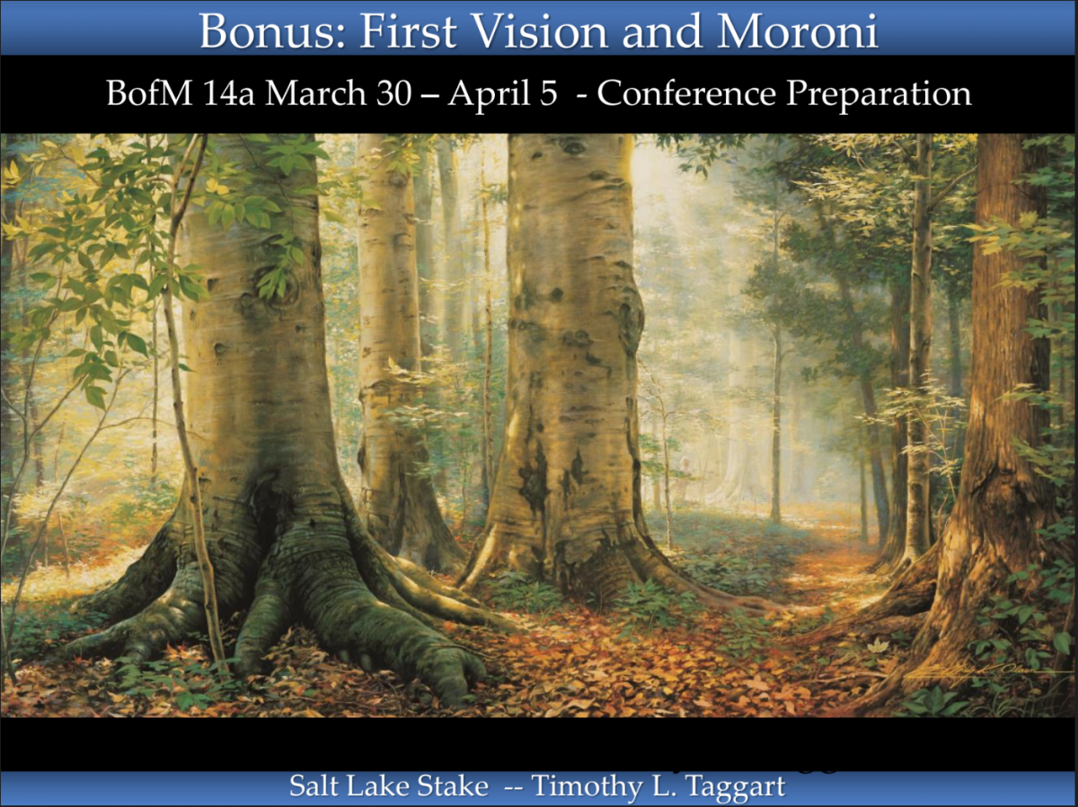 BofM14a Bonus Lesson: First Vision (200th Anniversary) & Moroni’s Appearance