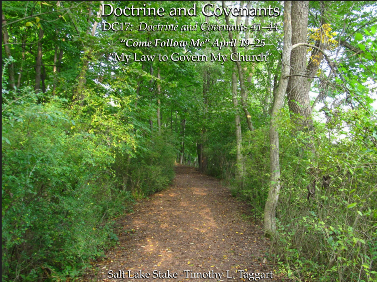DC17 April 19–25 Doctrine and Covenants 41–44 “My Law to Govern My Church”