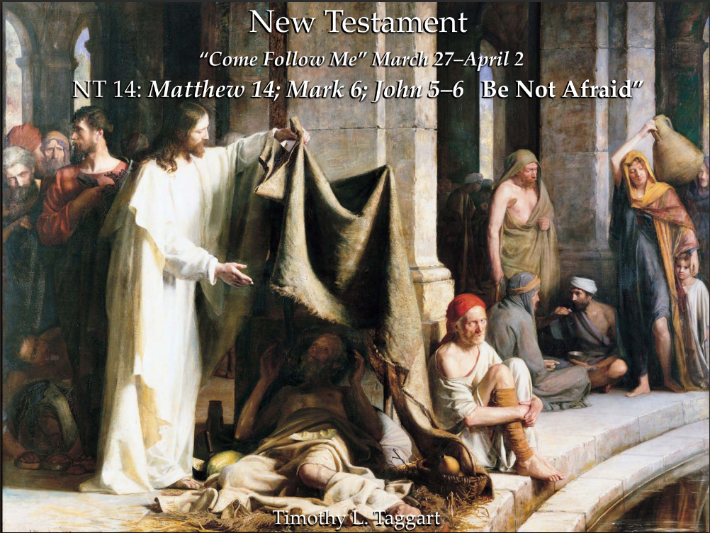 New Testament 14 March 27–April 2 Matthew 14; Mark 6; John 5–6 “Be Not Afraid” Feeding the 5000; Healing at the Pool of Bethesda; Jesus and Peter walk on water